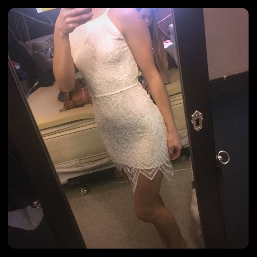 White lace dress